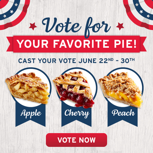 Vote for Your Favorite Pie, June 22nd to June 30th