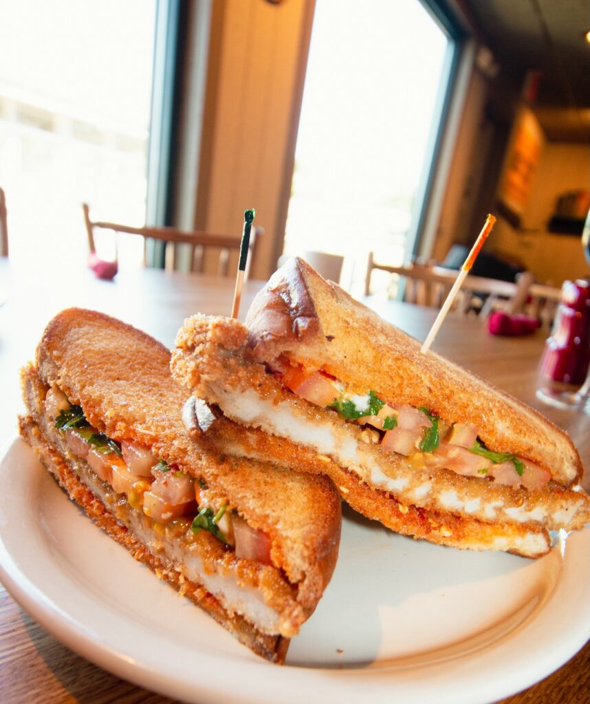 Machine Shed Porktober Sweet Heat Chopwich grilled pork chop toasted brioche and cilantro